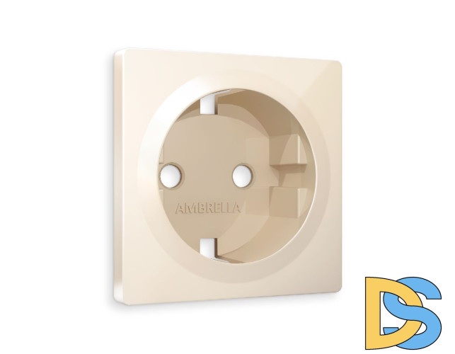 Лицевая панель для розетки с/з Ambrella Volt Alfa AP3060