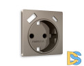 Лицевая панель для розетки с/з со шторками 2USB A+C Ambrella Volt Alfa AP6400