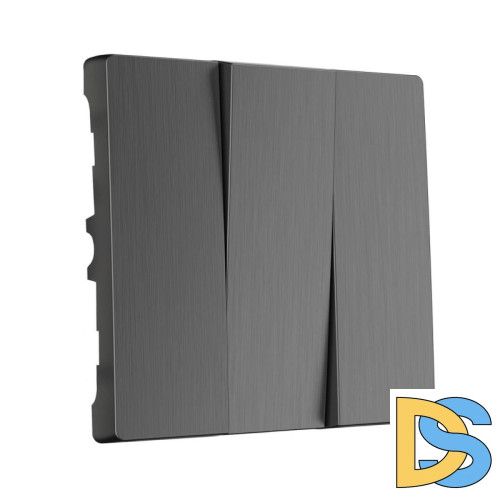 Набор клавиш для выключателя трехклавишного Werkel графит рифленый W1139004 4690389158506