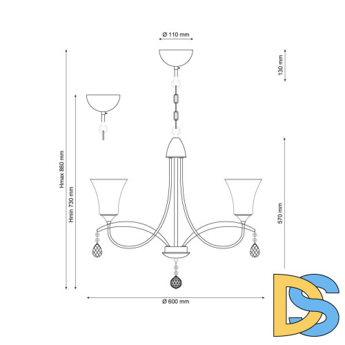 Подвесная люстра Lucia Tucci Rimini 101.3