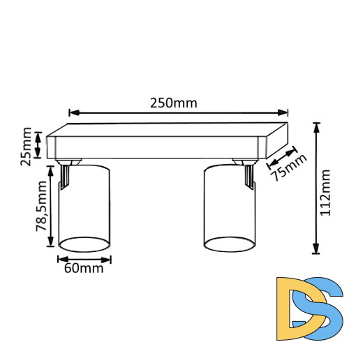 Спот Crystal Lux CLT 017CW2 L250 WH