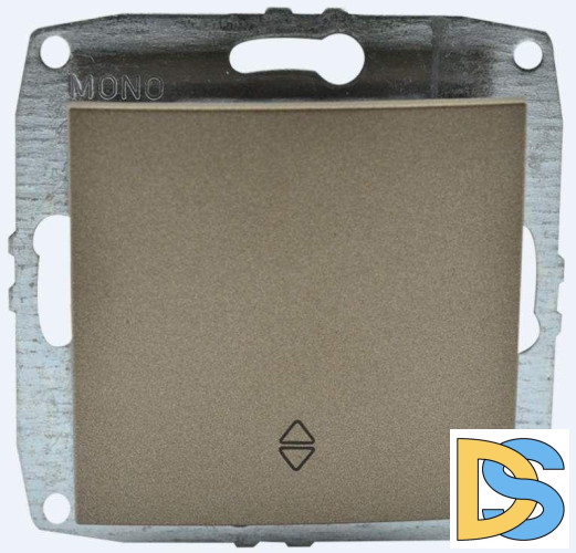 Выключатель одноклавишный проходной Mono Electric Despina-Larissa 10А 250В бронза 500-002325-109