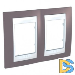 Рамка 2-ая (двойная), Лиловый/Белый, серия Unica, Schneider Electric