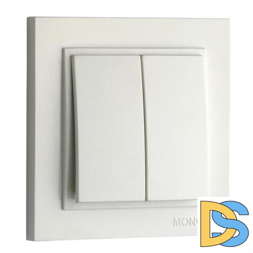 Выключатель двухклавишный Mono Electric Despina 10А 250В слоновая кость 102-010025-102