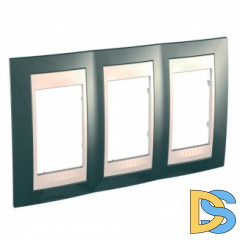 Рамка 3-ая (тройная), Шампань/Бежевый, серия Unica, Schneider Electric