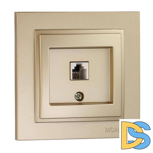 Розетка телефонная Rj45 Cat3 Mono Electric Despina титан 102-222205-124