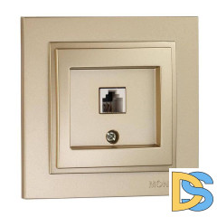 Розетка телефонная Rj45 Cat3 Mono Electric Despina титан 102-222205-124