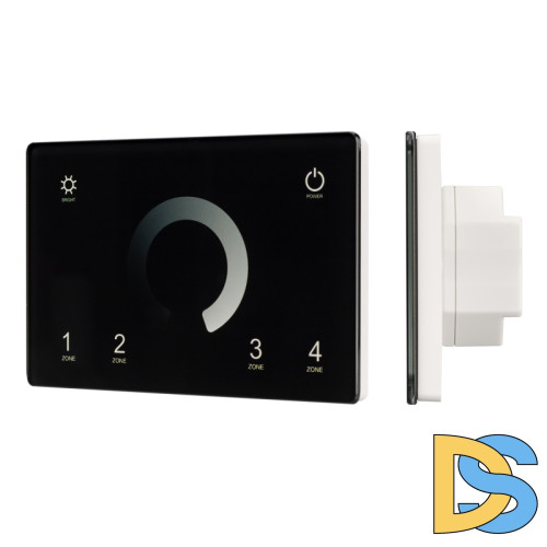 Панель Arlight Sens Smart-P79-Dim Black (230V, 4 зоны, 2.4G) 028399