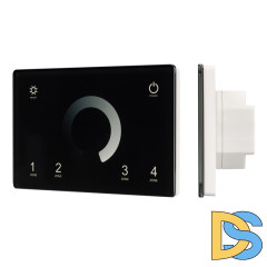 Панель Arlight Sens Smart-P79-Dim Black (230V, 4 зоны, 2.4G) 028399