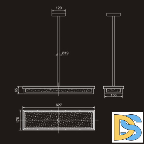 Подвесной светильник Delight Collection 98023 PR98023L-B dark bronze