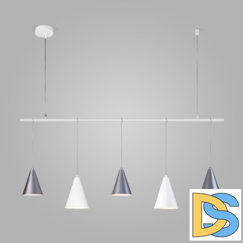 Подвесная люстра Eurosvet Castle 50088/5 белый/серебро