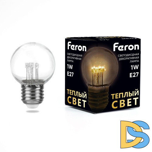 Лампа светодиодная Feron LB-378 E27 1W 2700K 41918