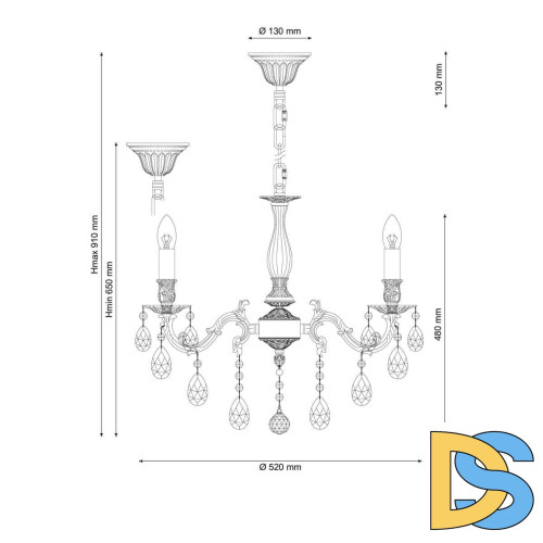 Подвесная люстра Lucia Tucci Firenze 141.5 Antique
