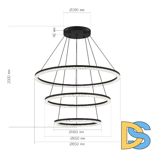 Каскадная люстра ST Luce Euclidics SL1018.403.03