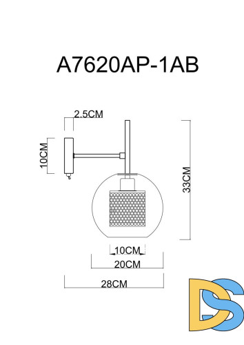 Бра Arte Lamp Manchester A7620AP-1AB