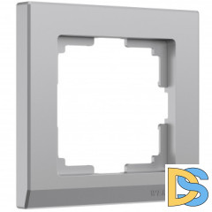 Рамка на 1 пост (серебряный) W0011806