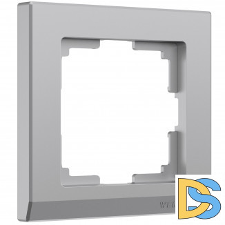 Рамка на 1 пост (серебряный) W0011806