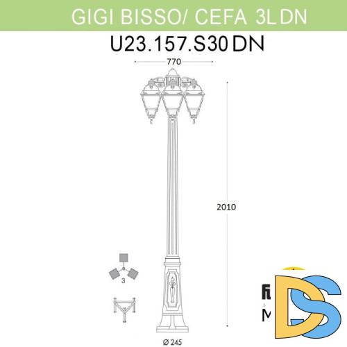 Садовый светильник Fumagalli U23.156.S30.WYF1RDN