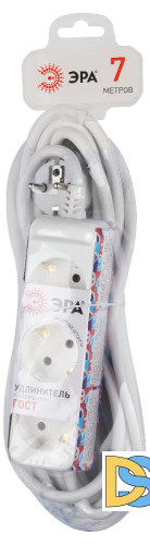 Удлинитель электрический Эра U-3e-7m-3x1,5 Б0044034