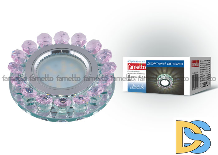 Встраиваемый светильник Fametto Luciole DLS-L102 GU5.3 CHROME/PINK