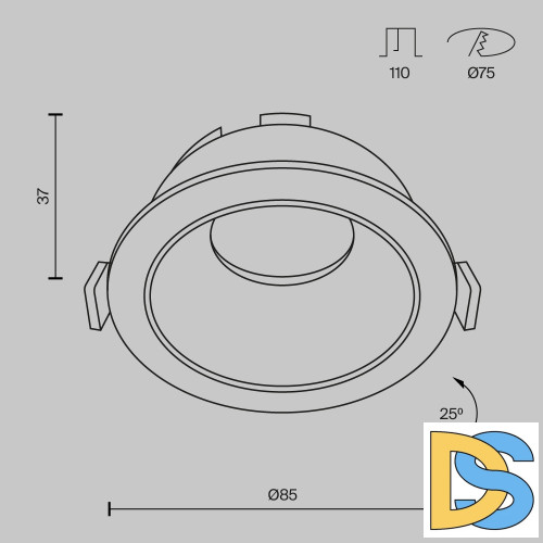 Встраиваемый светильник Maytoni Technical Share DL051-U-1W