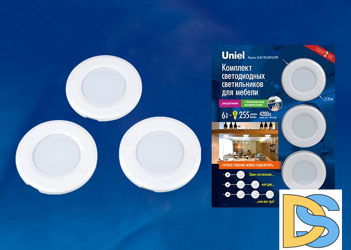 Мебельный светодиодный светильник (UL-00002886) Uniel ULI-F43-6W/4200K/DIM Sensor IP20 Silver