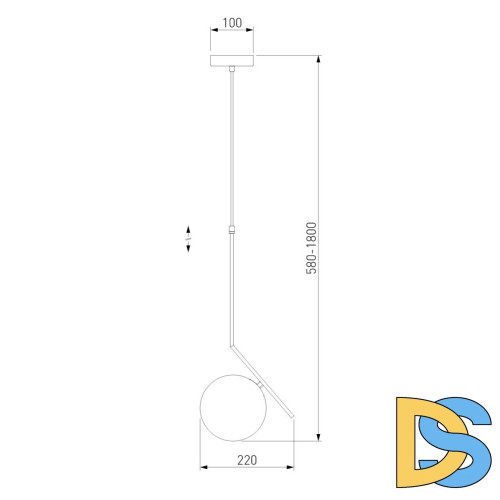 Подвесной светильник Eurosvet Shape 50213/1 хром