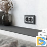 Рамка для двойной розетки Werkel Stark (графит матовый) W0081864