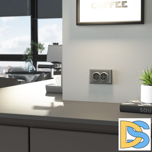 Рамка для двойной розетки Werkel Stark (графит матовый) W0081864