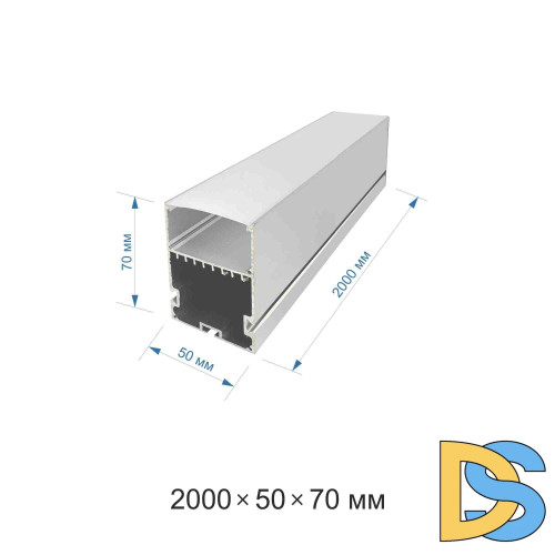 Профиль П-образный подвесной Apeyron ширина ленты до 40мм (рассеиватель, заглушки - 2шт) 08-26