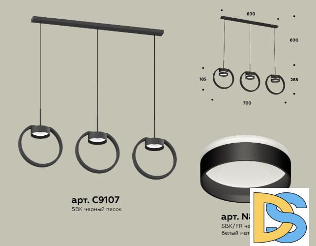 Подвесной светильник Ambrella Light Traditional (C9107, N8462) XB9107152
