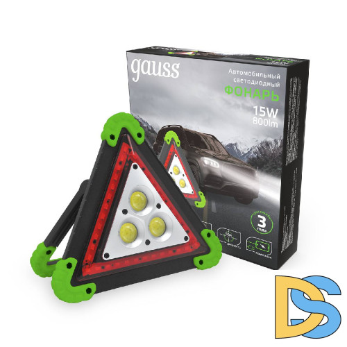 Автомобильный светодиодный фонарь Gauss аккумуляторный 180х200 800 лм GF802