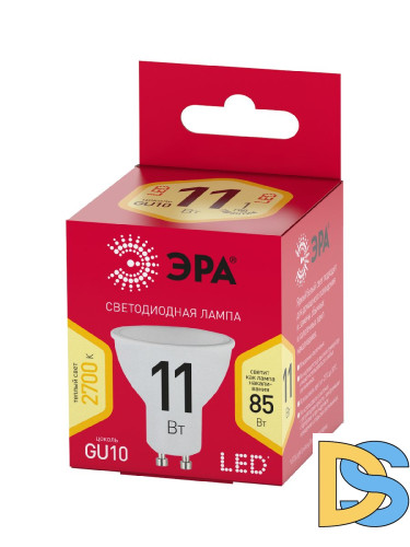Лампа светодиодная Эра GU10 11W 2700K LED MR16-11W-827-GU10 R Б0056065