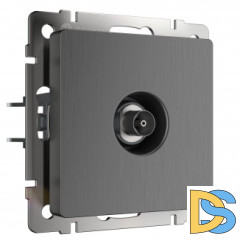 ТВ-розетка оконечная (графит рифленый) W1183004