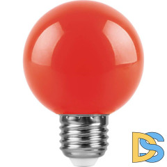 Лампа светодиодная Feron E27 3W красный Шар Матовая LB-371 25905