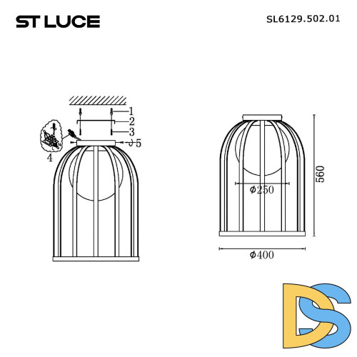 Потолочный светильник ST Luce Nordic SL6129.502.01