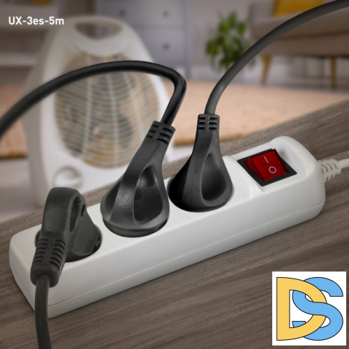 Удлинитель ЭРА UX-3es-5m Б0035755