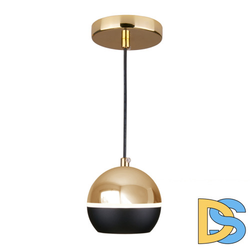 Подвесной светодиодный светильник Elektrostandard DLS023 9W 4200K черный/золото 4690389149146
