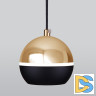 Подвесной светодиодный светильник Elektrostandard DLS023 9W 4200K черный/золото 4690389149146