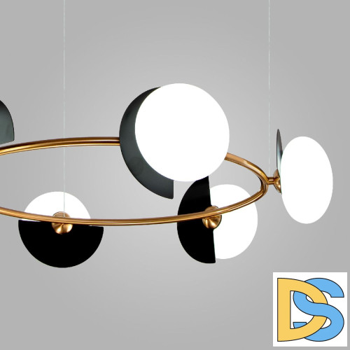 Подвесная люстра Eurosvet Moity 70150/6 черный/латунь a064823