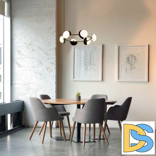 Подвесная люстра Eurosvet Moity 70150/6 черный/латунь a064823