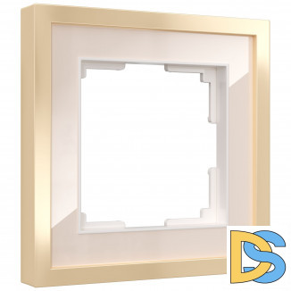 Рамка на 1 пост Baguette (айвори/латунь) W0012851