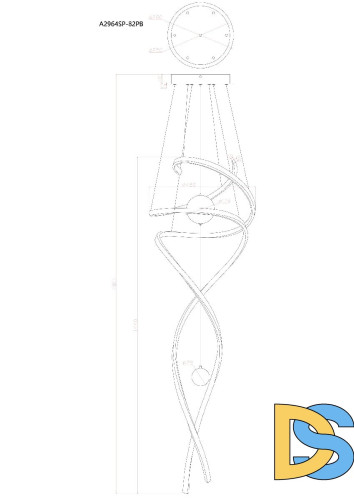 Подвесная люстра Arte Lamp Euphoria A2964SP-82PB