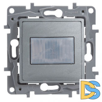 Датчик движения Legrand Etika 400 Вт без нейтрали алюминий, 672417