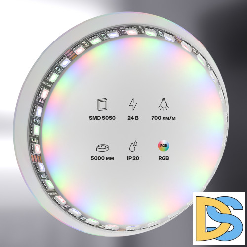 Светодиодная лента Maytoni Led Strip 24В 5050 21Вт/м RGB 5м IP20 Black 20038
