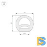 Силиконовый профиль Arlight WPH-FLEX-D20-TOP-S10-50m WHITE 040833