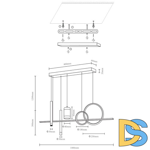 Подвесная люстра Velante 431-306-06