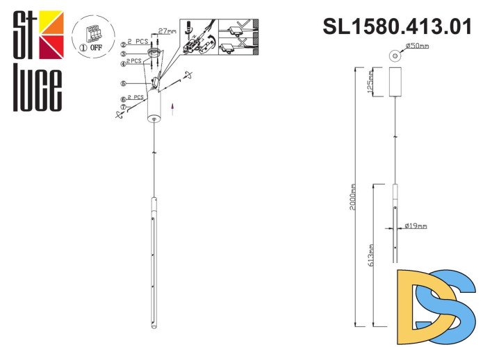 Подвесной светодиодный светильник ST Luce Ralio SL1580.413.01