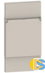 Лицевая панель с крышкой для розеток 2К+З немецкого стандарта 2 модуля.Песочный. Btichino Living Now