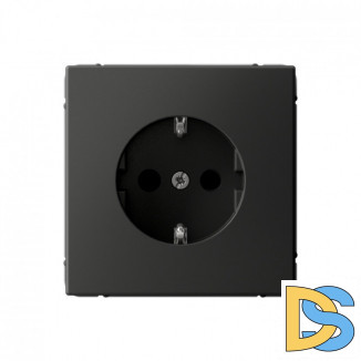 Розетка с заземлением со шторками Schneider Electric Art Gallery 16А механизм, БАЗАЛЬТ, GAL001445